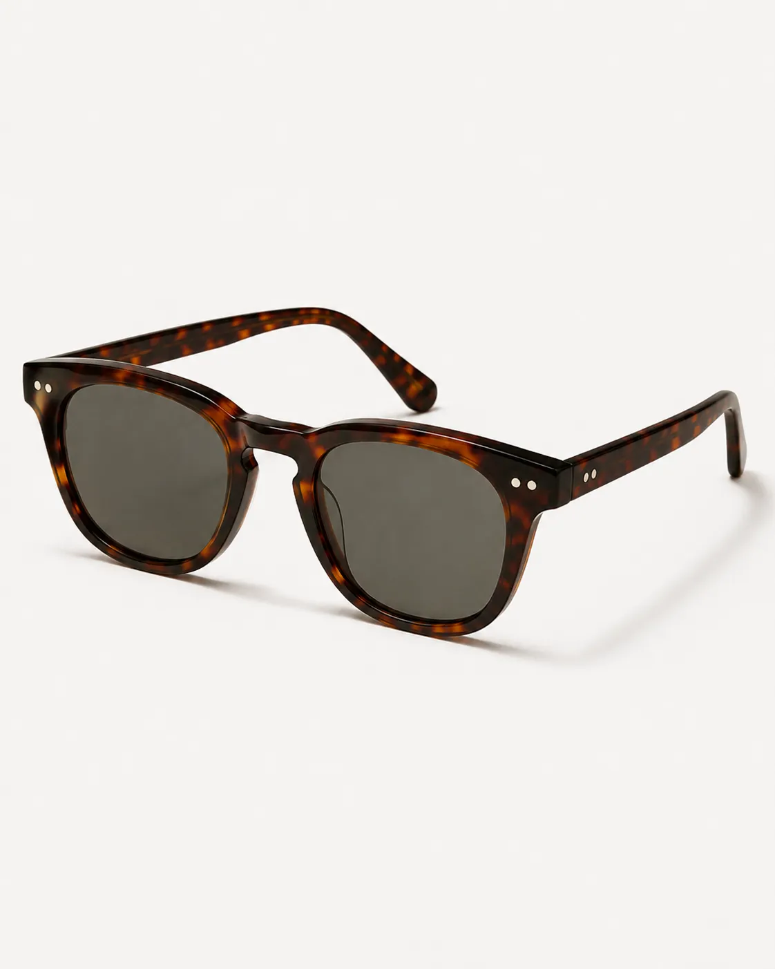 Retro acetate frames with UV-protective lenses.